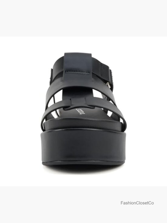 Amazon.com | Soda “Seville” ~ Women Round Toe Crisscross  Round Toe Fisherman Platform Wedge Sandal with Adjustable Ankle Strap